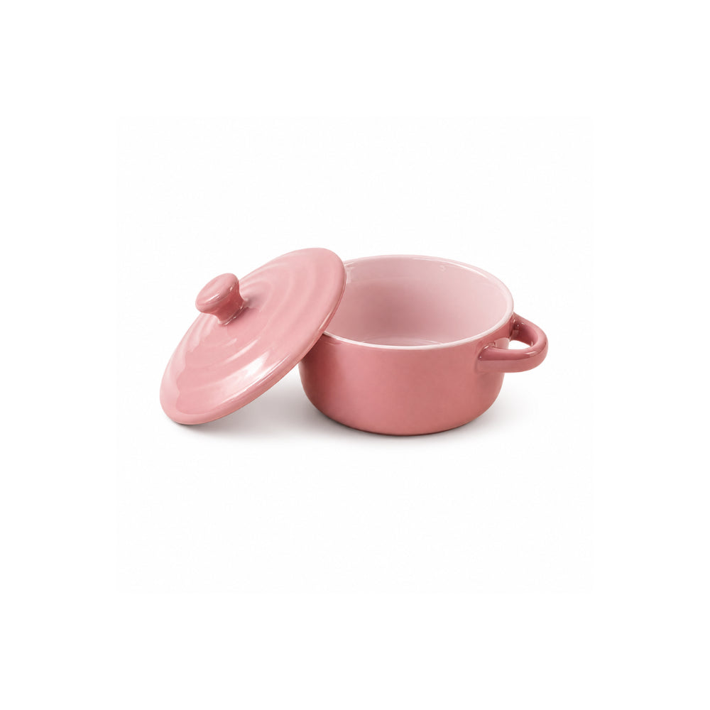 K&Co. Chef Series Ceramic Ramekins with Lid - PINK